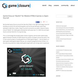 Game Closure “DevKit” for Mobile HTML5 Games is Open Source!