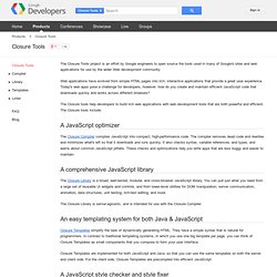Closure Tools - Google Code