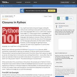 Closures In Python