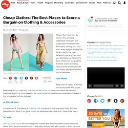 Cheap Clothes: Best Cheap Clothing Stores Online