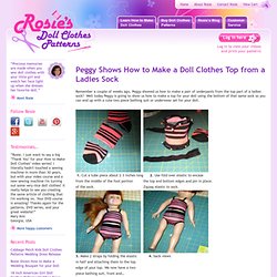 How To Make A Doll's Top From A Ladies Sock