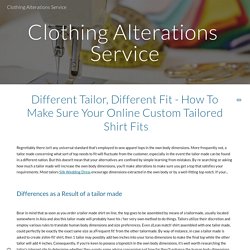 Clothing Alterations Service