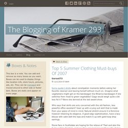 Top 5 Summer Clothing Must-buys Of 2007 - The Blogging of Kramer 293 : powered by Doodlekit