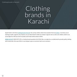 Clothing brands in Karachi