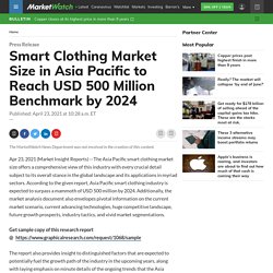 Smart Clothing Market Size in Asia Pacific to Reach USD 500 Million Benchmark by 2024
