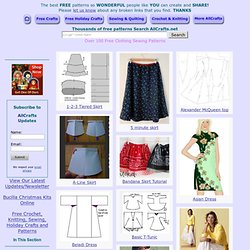 Over 100 Free Clothing Sewing Patterns at AllCrafts.net - Free Crafts Network