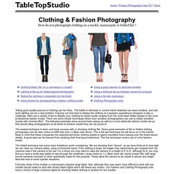 Clothing photography tips - how to take pictures of clothing