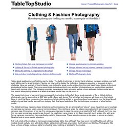 Clothing photography - how to take pictures of clothing