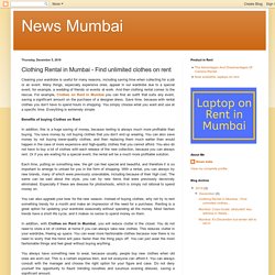 Clothing Rental in Mumbai - Find unlimited clothes on rent