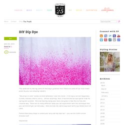 Dip Dye Clothing DIY – Do It Yourself Dip Dye
