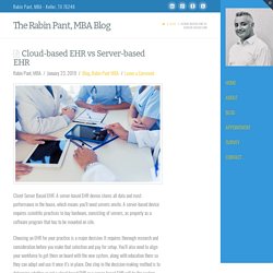 Cloud-based EHR vs Server-based EHR