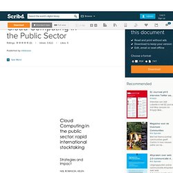 RAND Europe - Cloud Computing in the Public Sector