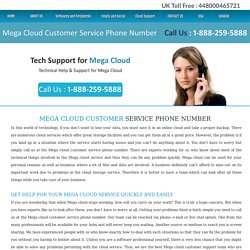 Mega Cloud Customer Service Phone Number