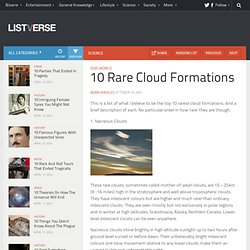10 Rare Cloud Formations