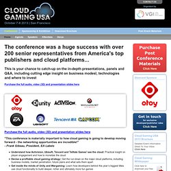 Cloud Gaming USA 2012 - September - San Francisco