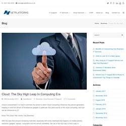 Cloud: The Sky High Leap In Computing Era