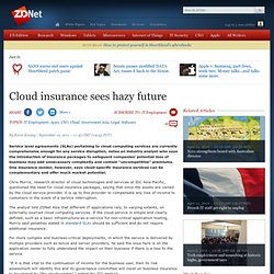 Cloud insurance sees hazy future
