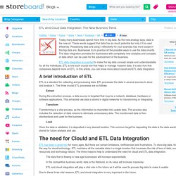 Trend for ETL & Cloud Data Integration in 2020
