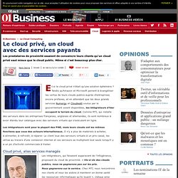 Le cloud privé, un cloud avec des services payants