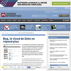 Perturbations sur les applications en ligne de Zoho