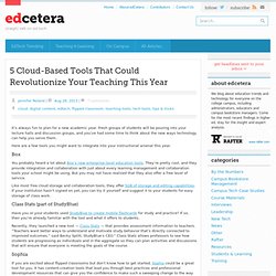 5 Cloud-Based Tools That Could Revolutionize Your Teaching This Year