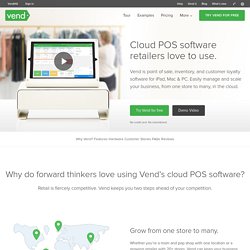 Cloud POS Software for Retail Stores - Free Trial on Vend