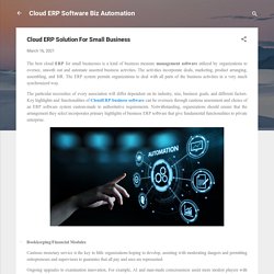 Cloud ERP Solution For Small Business