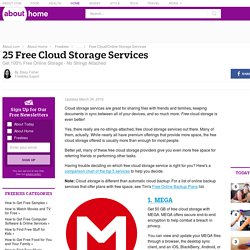 33 Free Cloud Storage Services (Updated January 2015)