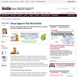 Cloud Apps In The Real World - Healthcare - Interoperability