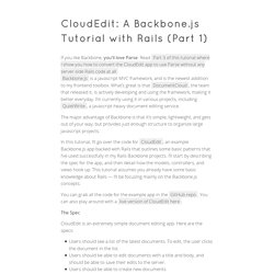 CloudEdit: A Backbone.js Tutorial with Rails (Part 1)