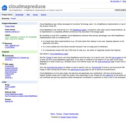 cloudmapreduce - Project Hosting on Google Code