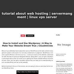 Cloudministe - tutorial about web hosting