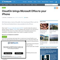 CloudOn brings Microsoft Office to your iPhone