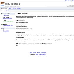 cloudscribe - distributed data collecting systems