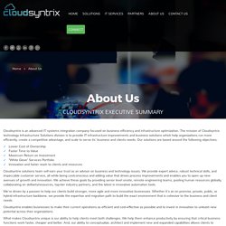 Cloudsyntrix Technology Infrastructure Solutions