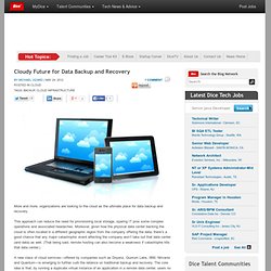 Cloudy Future for Data Backup and Recovery