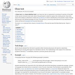 Cloze test - Wikipedia