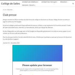 Journal Le Ptit Sanglier du Club presse – Clg de Salles (33)