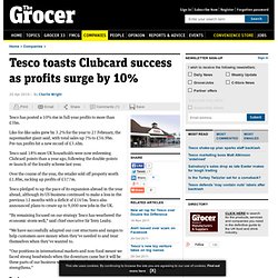 Tesco toasts Clubcard success as profits surge by 10%