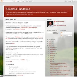 MathJax: LaTeX on Blogger - finally!