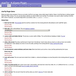clueTip Plugin Demo
