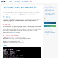 Cluster-Level Container Deployment with fleet