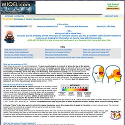 ECH Cluster Headache FAQ & my Success with Mushrooms