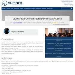 Cluster Fail-Over de routeurs/firewall PfSense