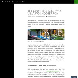 The Cluster of Seminyak Villas to Choose From