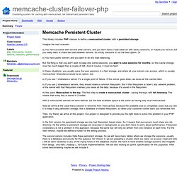 memcache-cluster-failover-php - Project Hosting on Google Code
