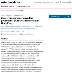 Clustering and superspreading potential of SARS-CoV-2 infections in Hong Kong