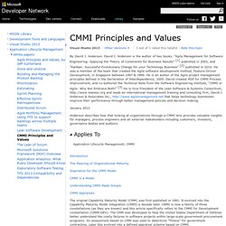 CMMI Principles and Values