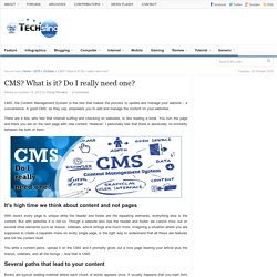 CMS? What is it? Do I really need one?