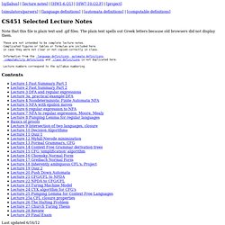 CMSC 451 Selected Lecture Notes